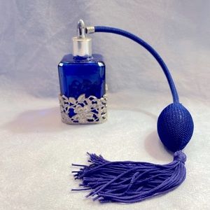Frosted Cobalt Blue Perfume Atomizer